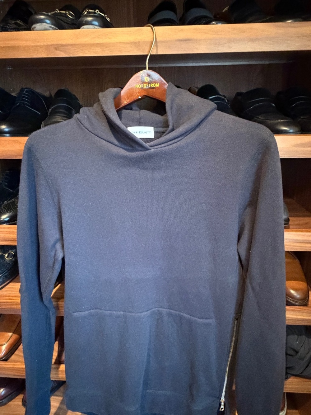 JOHN ELLIOTT BLACK HOODIE SWEAT SHIRT